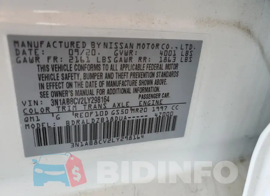 3N1AB8CV2LY298164 Photo# 12