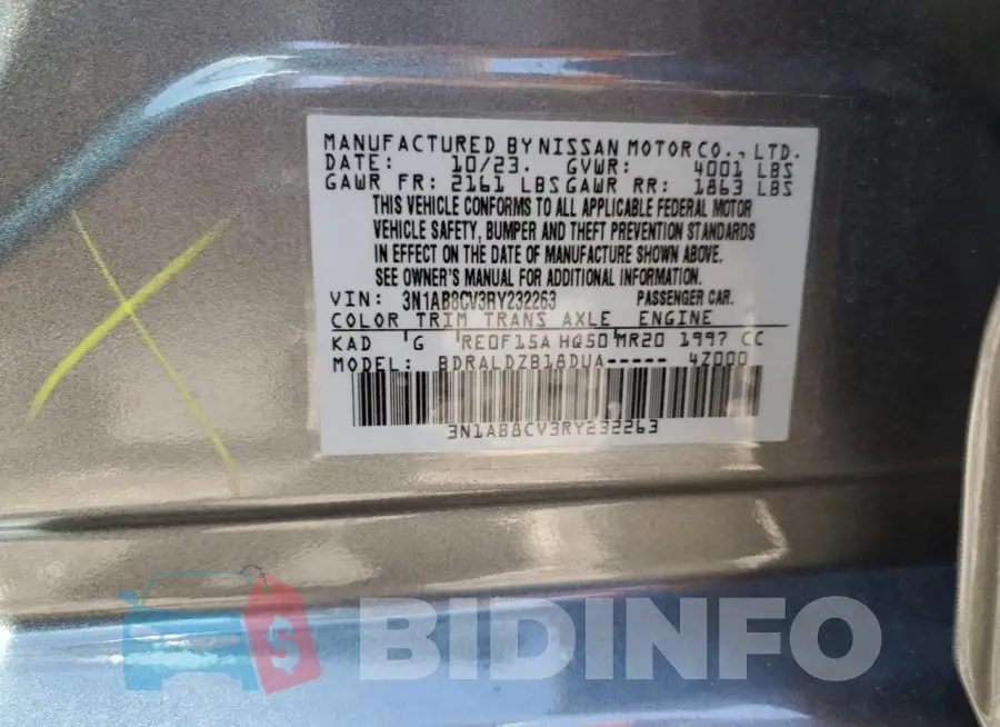 3N1AB8CV3RY232263 Photo# 13