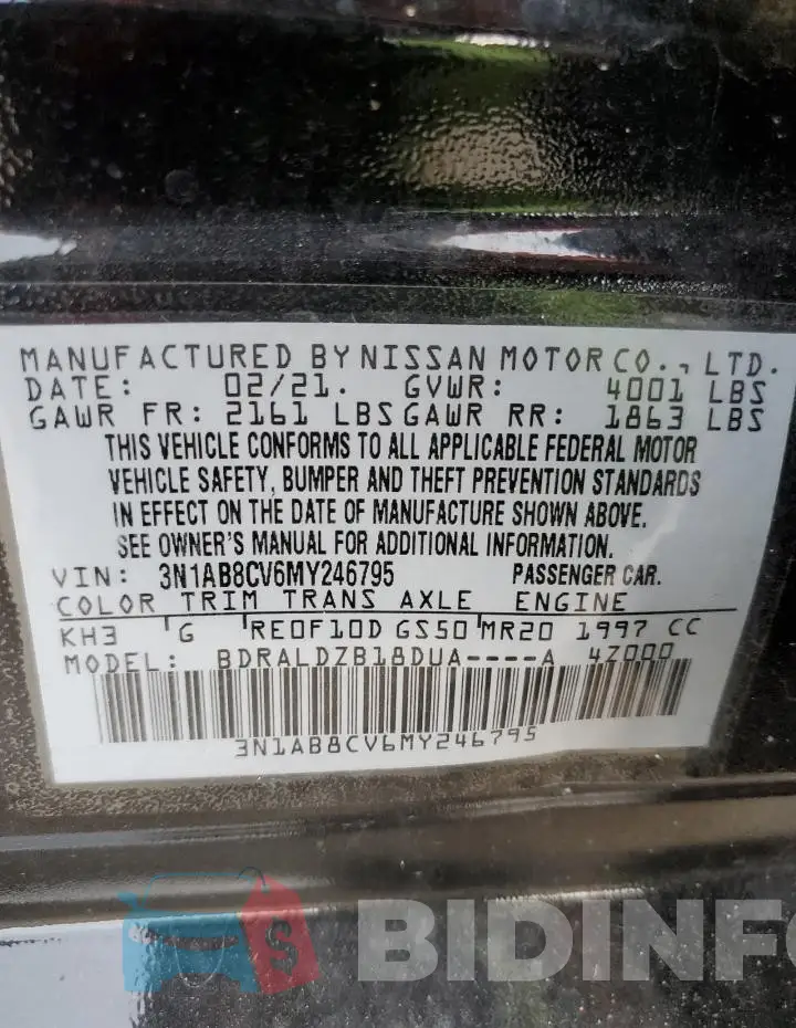 3N1AB8CV6MY246795 Photo# 12