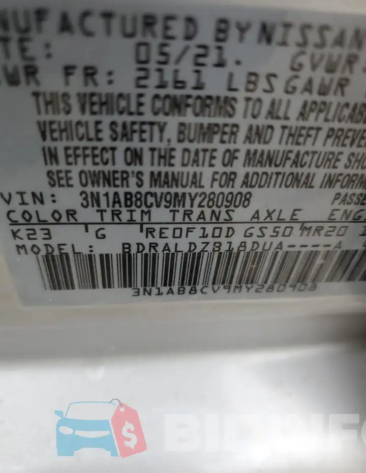 3N1AB8CV9MY280908 Photo# 12
