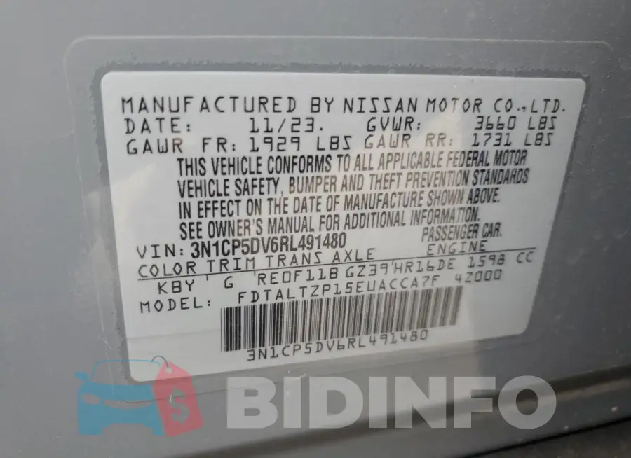 3N1CP5DV6RL491480 Photo# 13