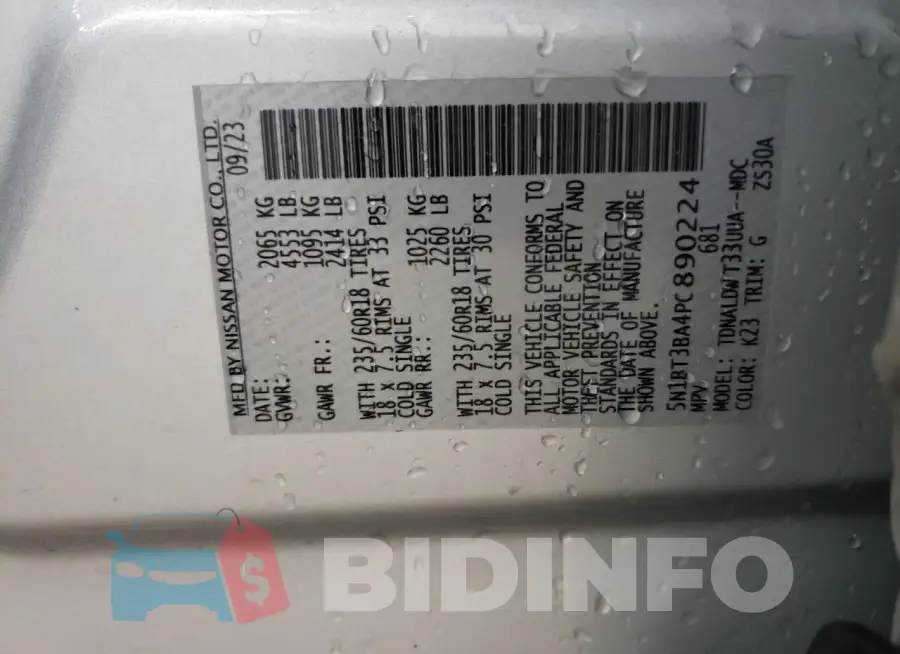 5N1BT3BA4PC890224 Photo# 14