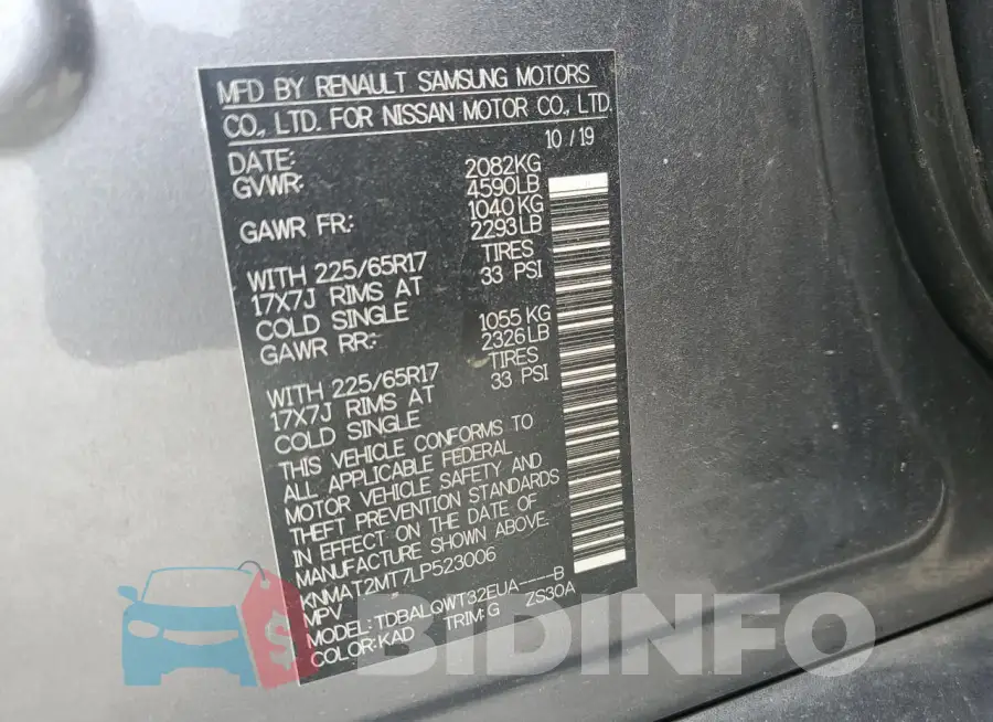 KNMAT2MT7LP523006 Photo# 12