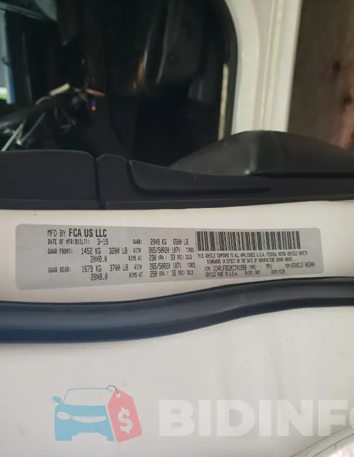1C4RJFBG2KC701898 Photo# 14