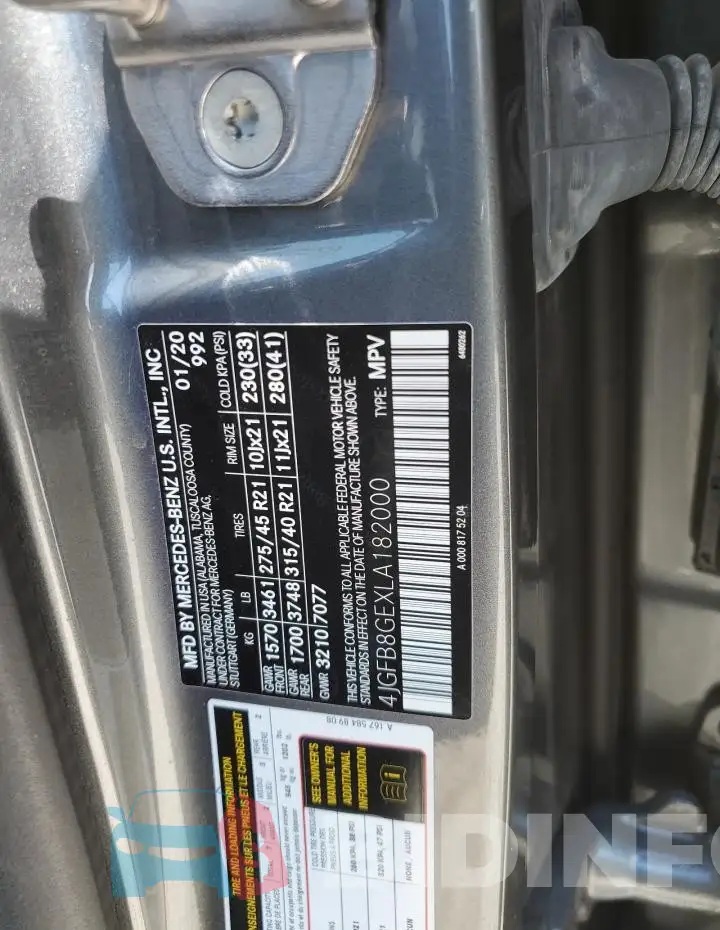 4JGFB8GEXLA182000 Photo# 13
