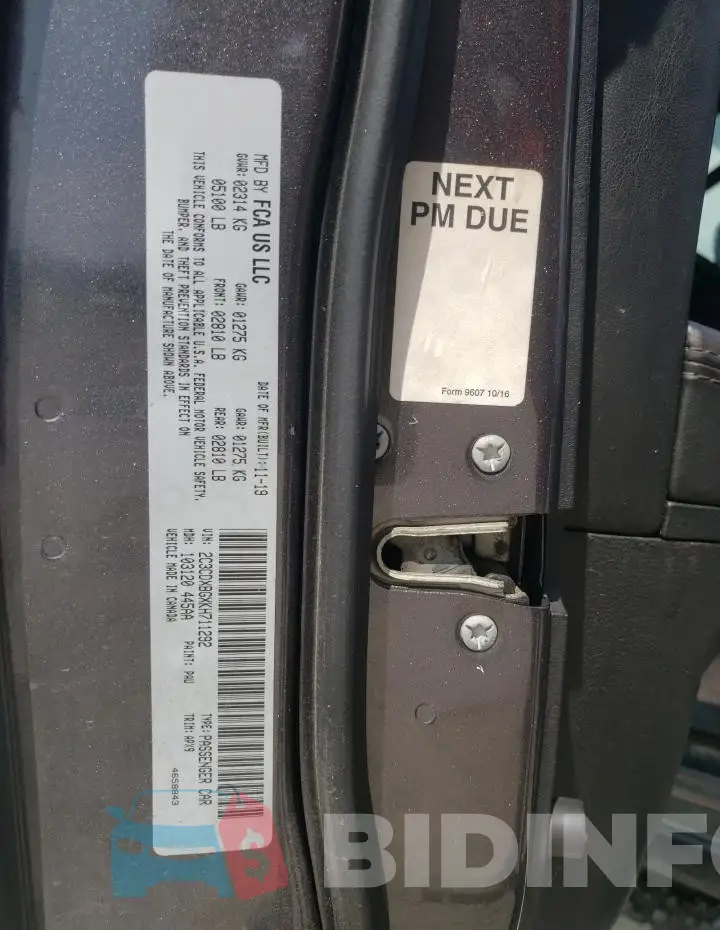 2C3CDXBGXKH711292 Photo# 12