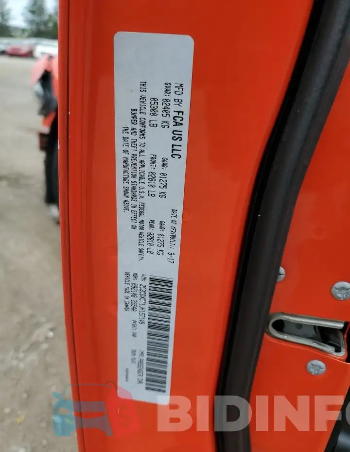 2C3CDXCT1JH157148 Photo# 13
