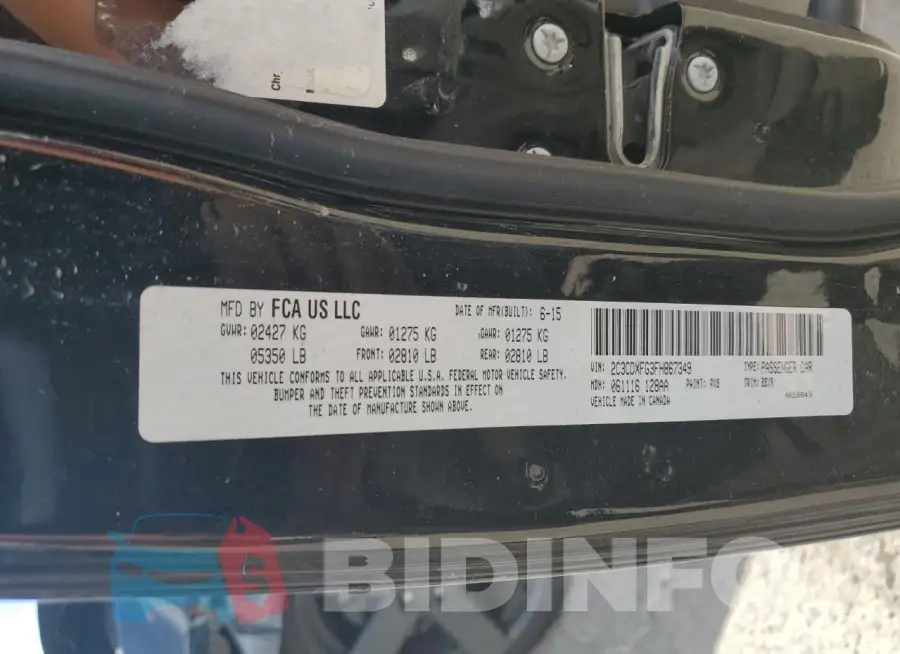2C3CDXFG3FH867349 Photo# 12