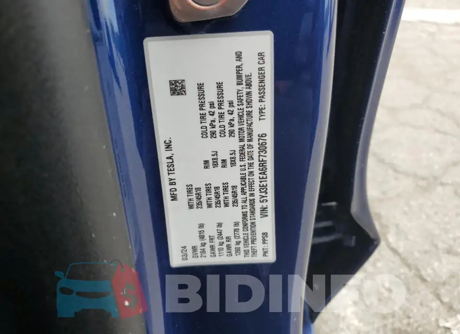 5YJ3E1EA6RF730676 Photo# 12