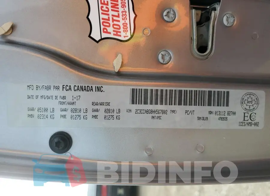 2C3CCABG8HH567802 Photo# 12