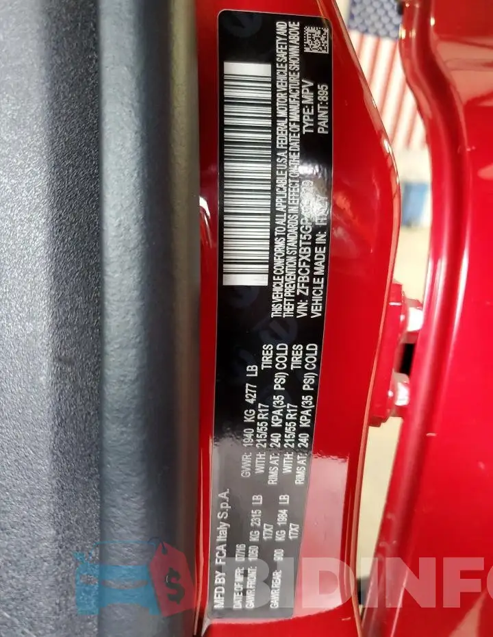 ZFBCFXBT5GP499829 Photo# 12
