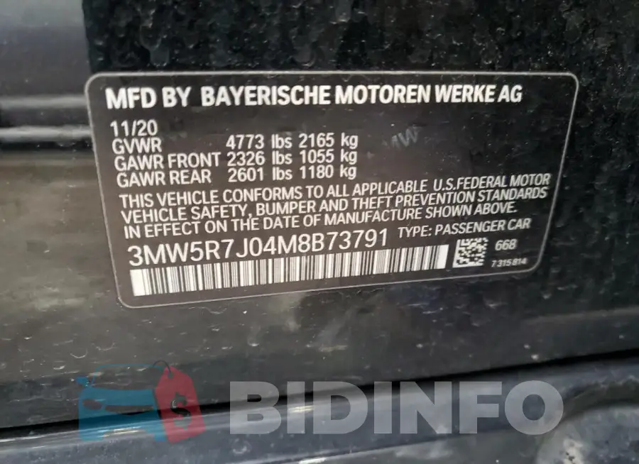 3MW5R7J04M8B73791 Photo# 12
