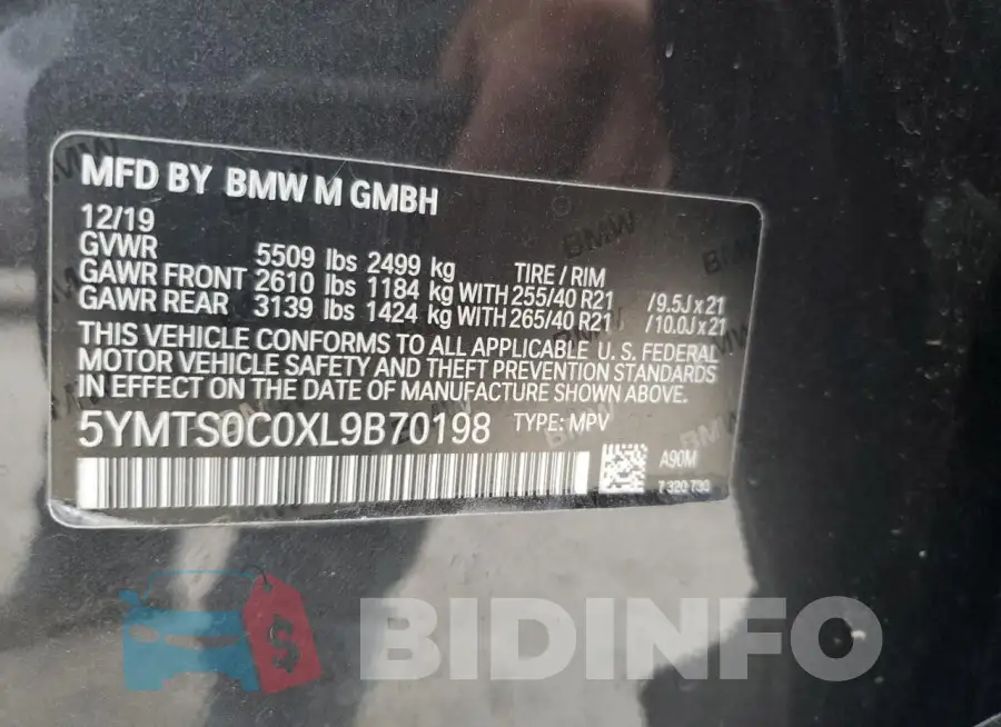 5YMTS0C0XL9B70198 Photo# 13