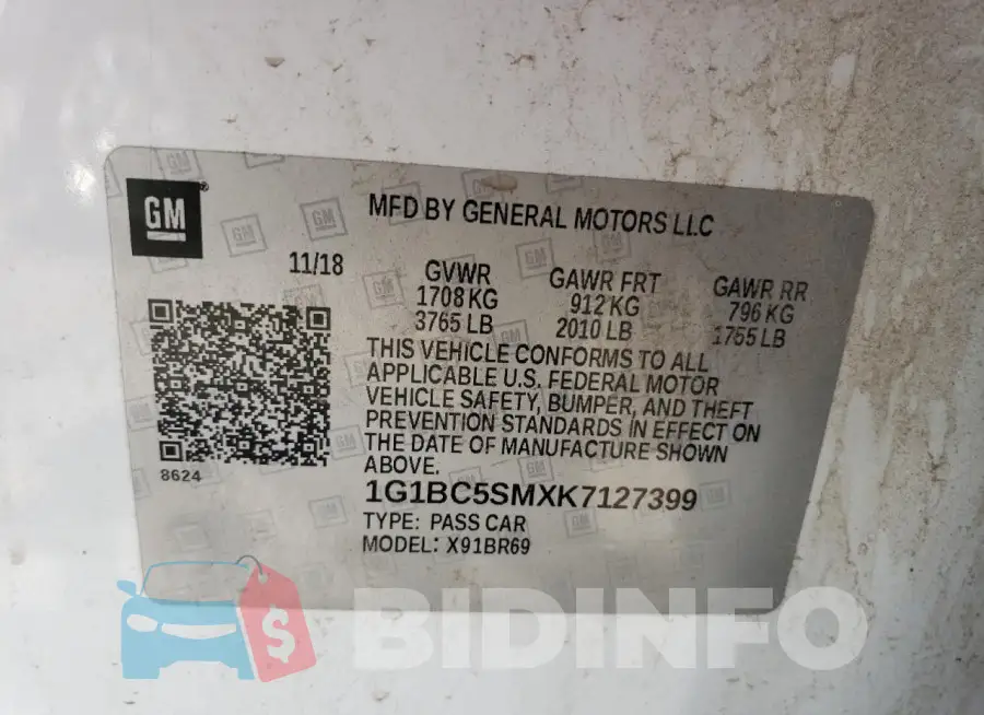 1G1BC5SMXK7127399 Photo# 12