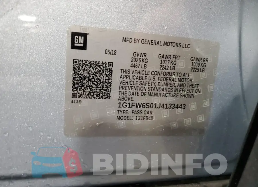 1G1FW6S01J4133443 Photo# 12