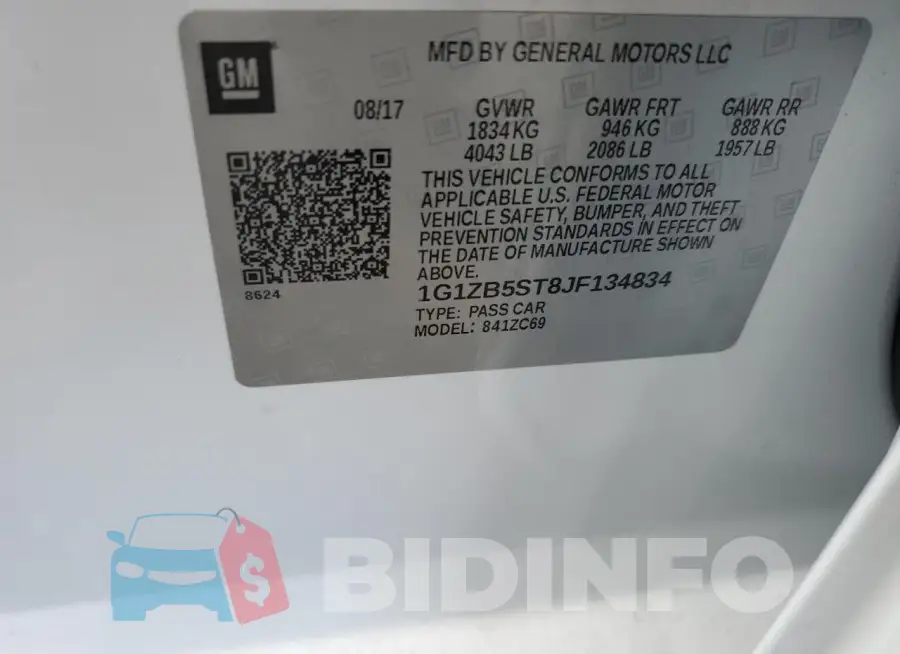 1G1ZB5ST8JF134834 Photo# 12