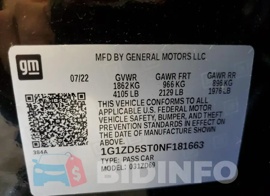 1G1ZD5ST0NF181663 Photo# 13