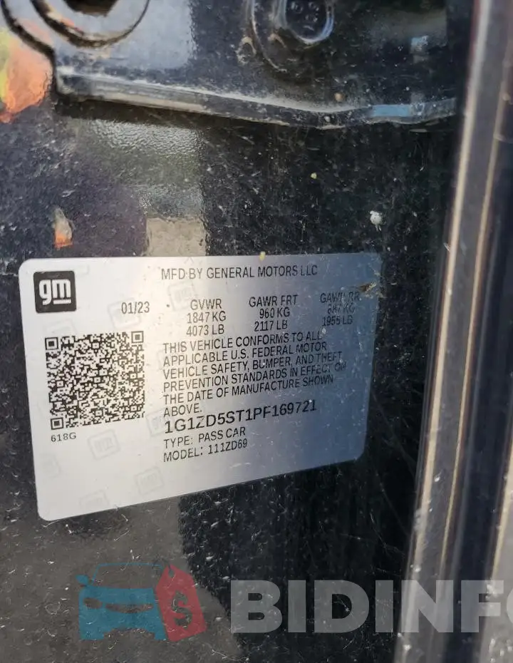 1G1ZD5ST1PF169721 Photo# 12