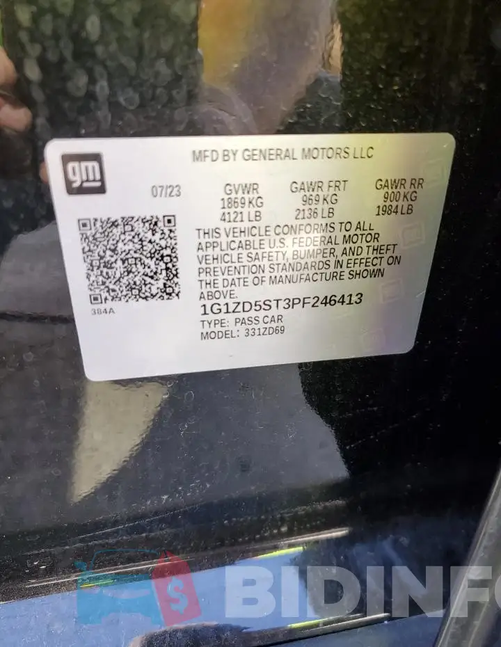 1G1ZD5ST3PF246413 Photo# 12