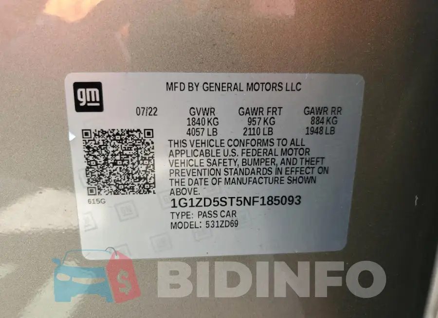 1G1ZD5ST5NF185093 Photo# 12