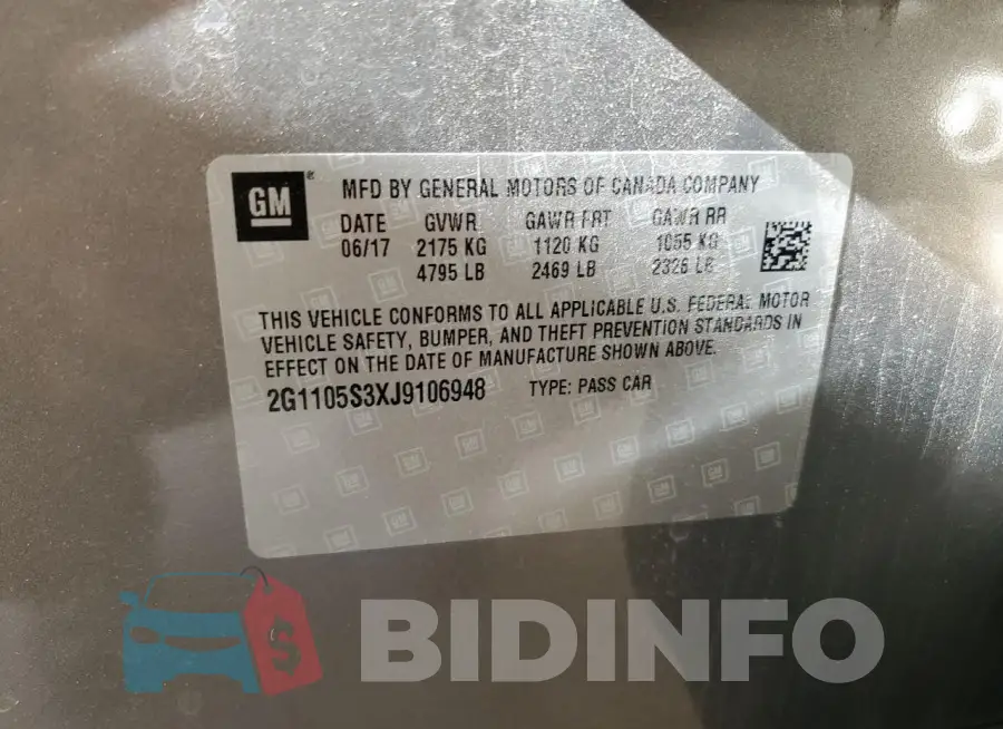2G1105S3XJ9106948 Photo# 12