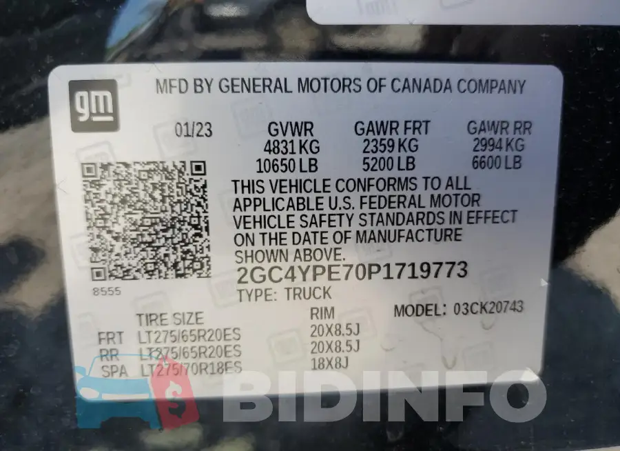 2GC4YPE70P1719773 Photo# 12