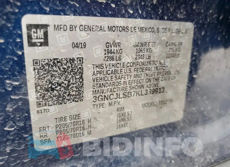 3GNCJLSB7KL339913 Photo# 13