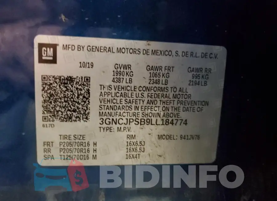 3GNCJPSB9LL184774 Photo# 12