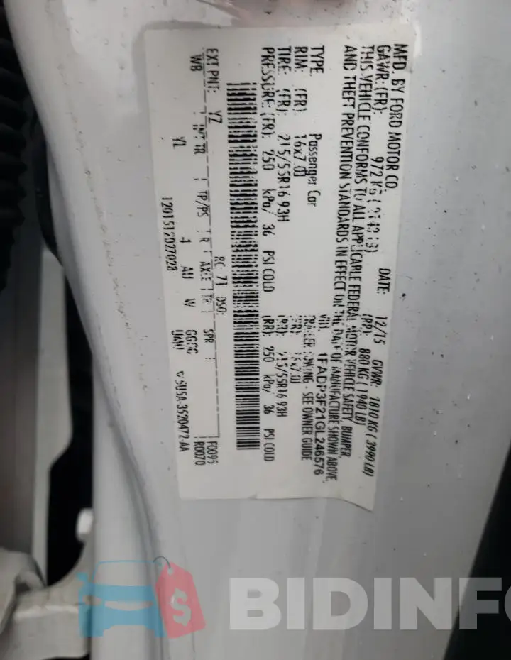 1FADP3F21GL246576 Photo# 12