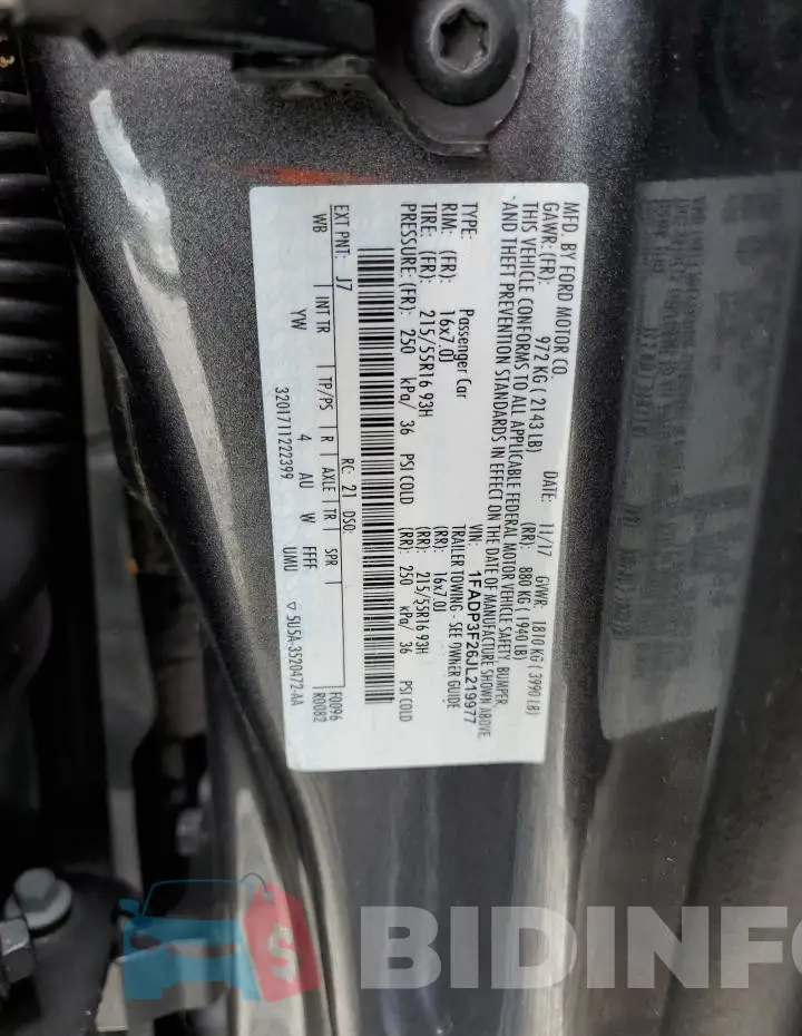 1FADP3F26JL219977 Photo# 12