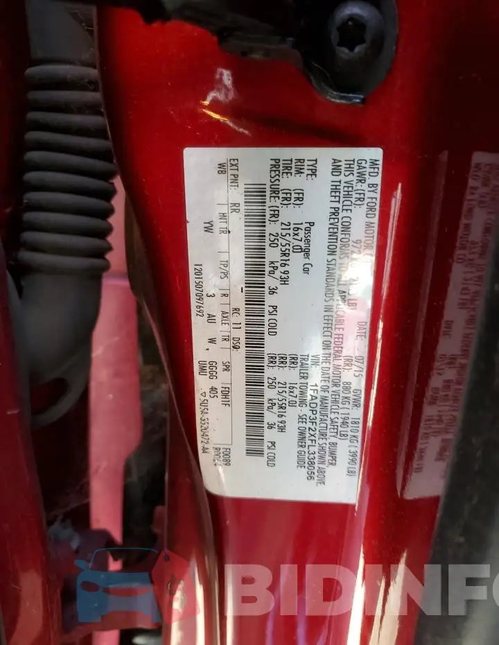 1FADP3F2XFL338056 Photo# 12