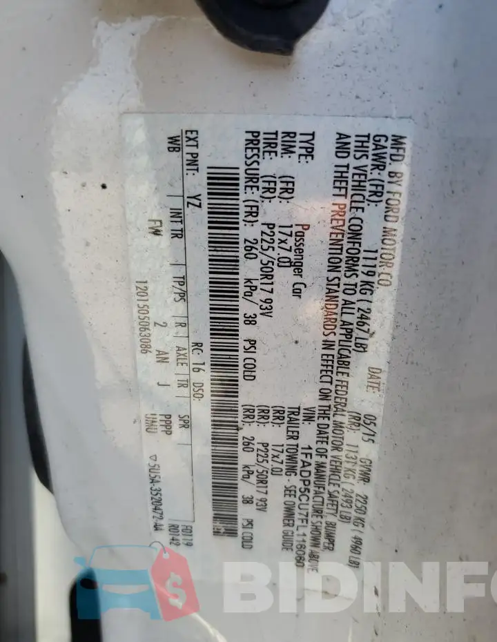 1FADP5CU7FL116060 Photo# 12