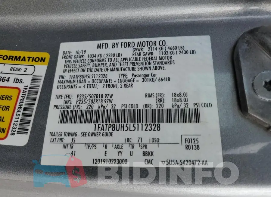 1FATP8UH5L5112328 Photo# 13