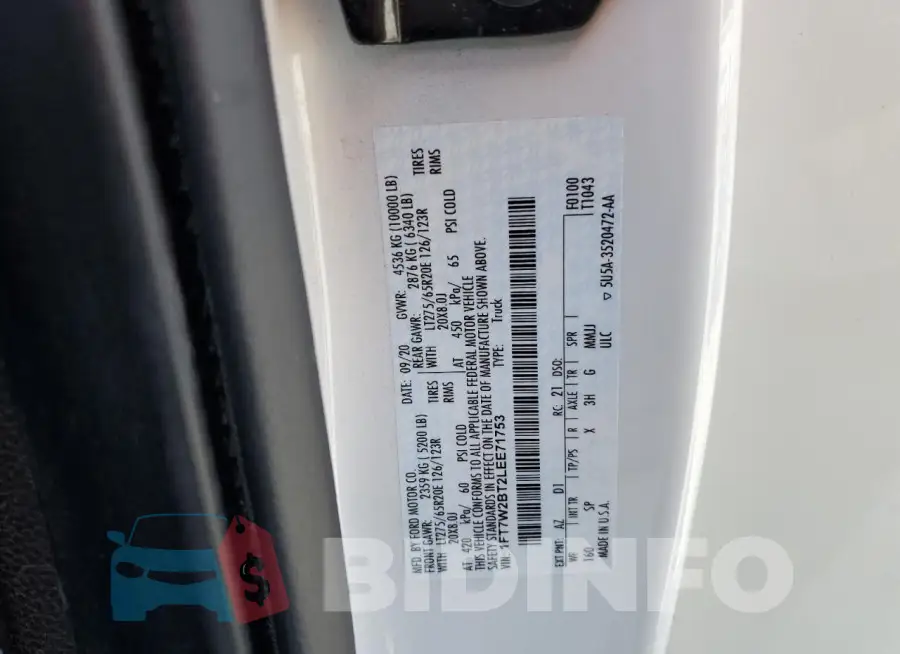 1FT7W2BT2LEE71753 Photo# 13