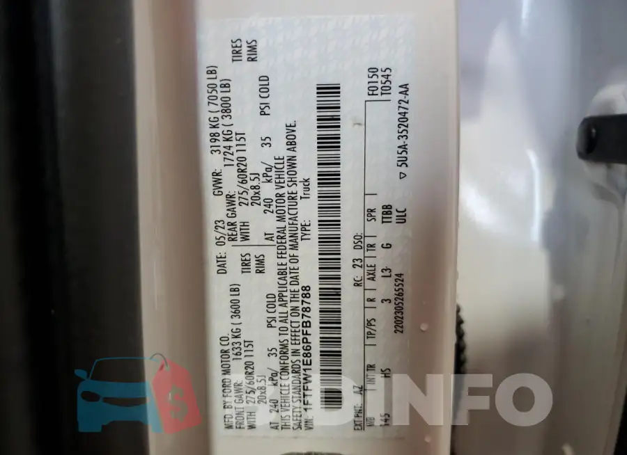 1FTFW1E86PFB78788 Photo# 12