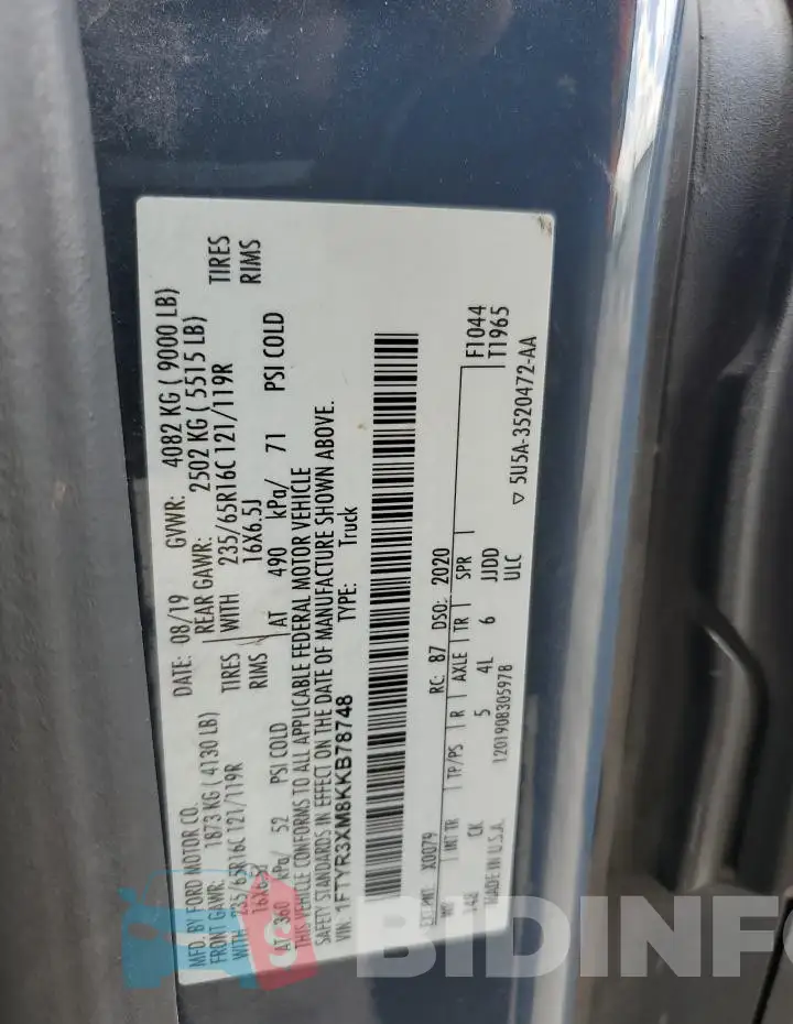 1FTYR3XM8KKB78748 Photo# 14