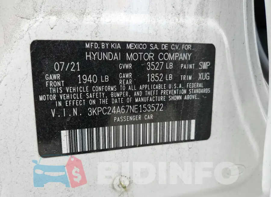 3KPC24A67NE153572 Photo# 13