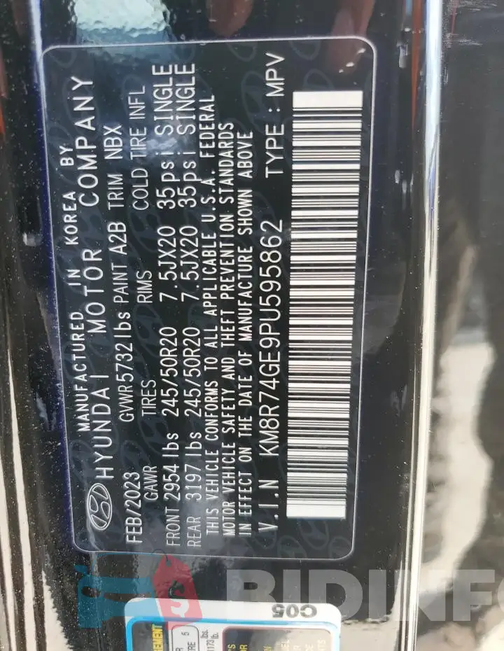 KM8R74GE9PU595862 Photo# 13