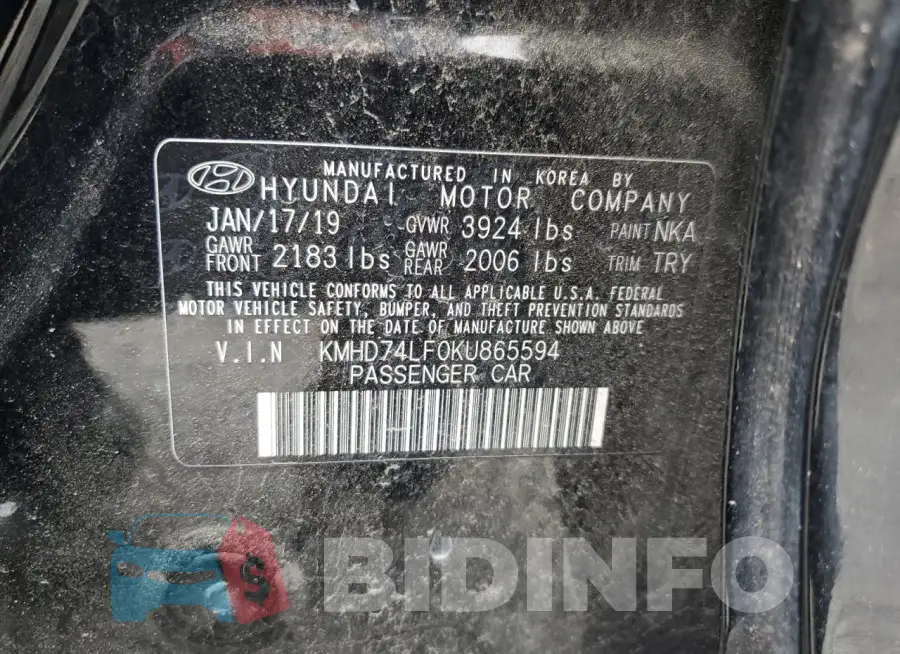 KMHD74LF0KU865594 Photo# 12