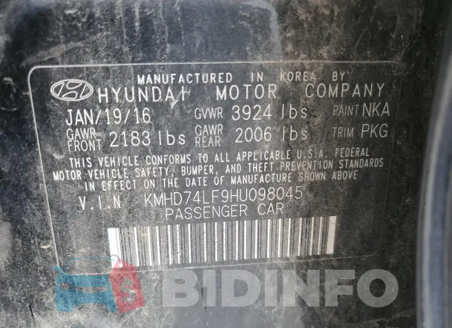 KMHD74LF9HU098045 Photo# 12
