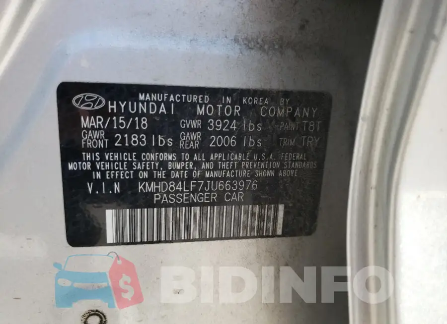 KMHD84LF7JU663976 Photo# 12