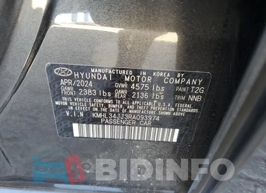 KMHL34JJ3RA093974 Photo# 12