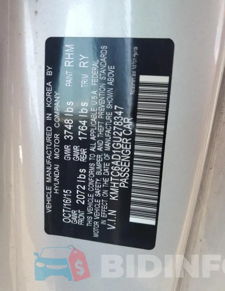 KMHTC6AD1GU278347 Photo# 12