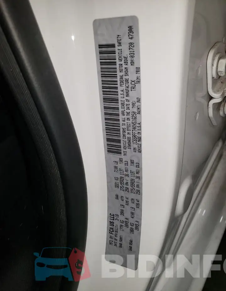 1C6SRFFT4KN516250 Photo# 12