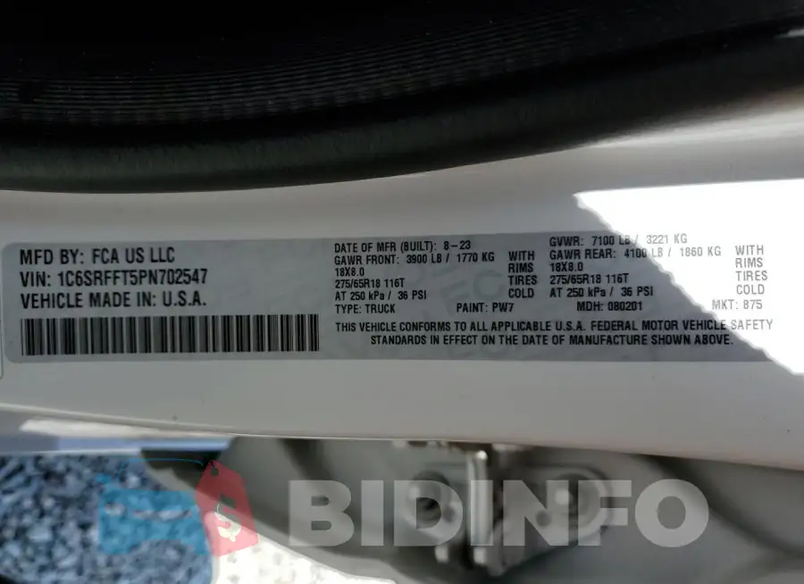 1C6SRFFT5PN702547 Photo# 13