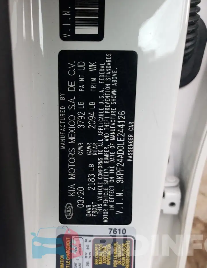 3KPF24AD0LE244126 Photo# 12