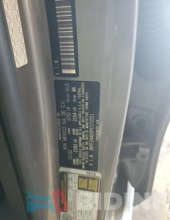 3KPF24AD0PE573351 Photo# 13