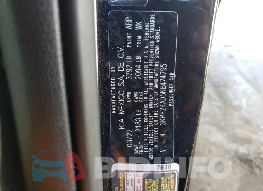 3KPF24AD5NE474795 Photo# 12