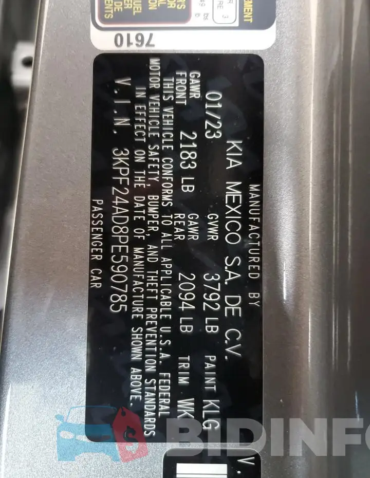 3KPF24AD8PE590785 Photo# 12