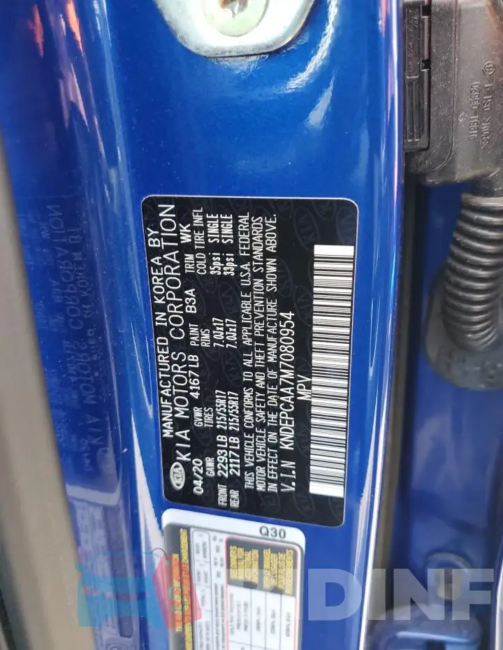 KNDEPCAA7M7080954 Photo# 12